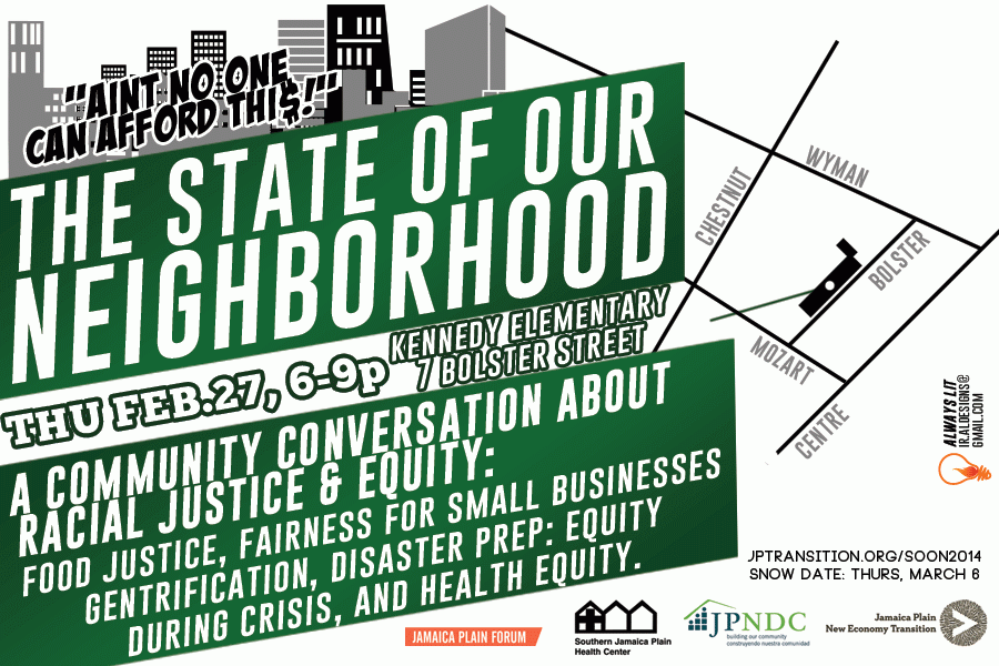 Poster for the fourth annual "State of Our Neighborhood" Forum