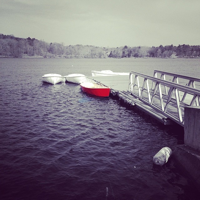 Red boat — Jamaica Pond