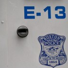 Boston Police wagon for District E-13 (Jamaica Plain) on Green Street Friday, April 18, 2014