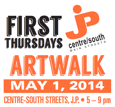 Screen shot of top of map for First Thursdays Art Walk for May 1, 2014