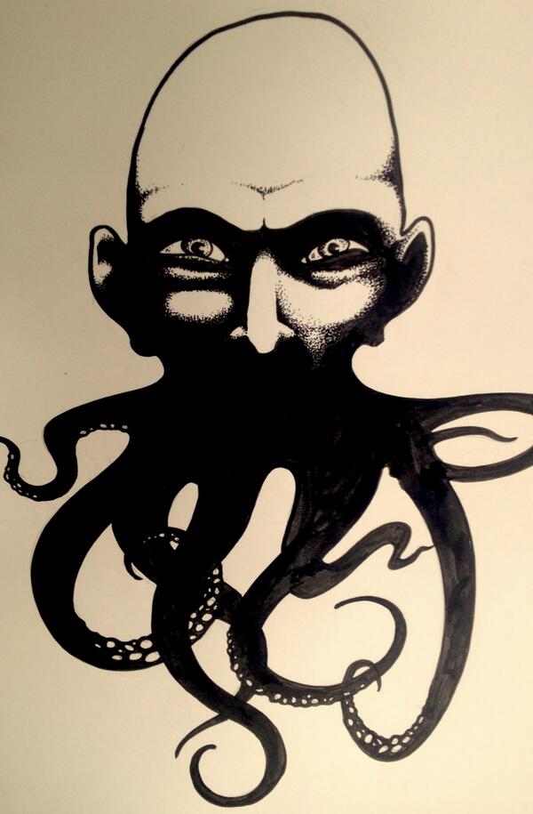 Ian Adams' "Bald Guy With Octopus Neck" is one of the items up for silent auction at Art4Music on Sunday to benefit the JP Music Festival.