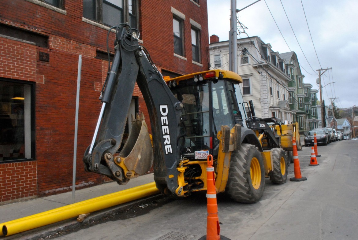 Gas main work on Centre Street begins in earnest the week of May 6, 2014.