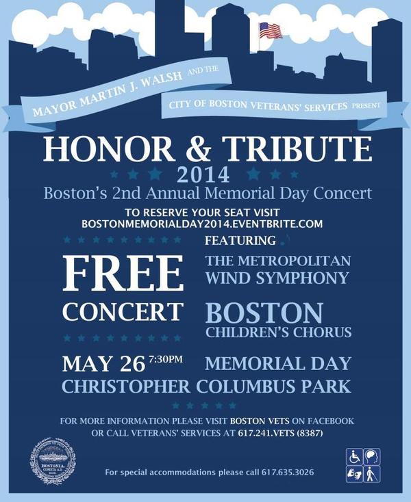 Poster for Boston's Memorial Day Concert 2014