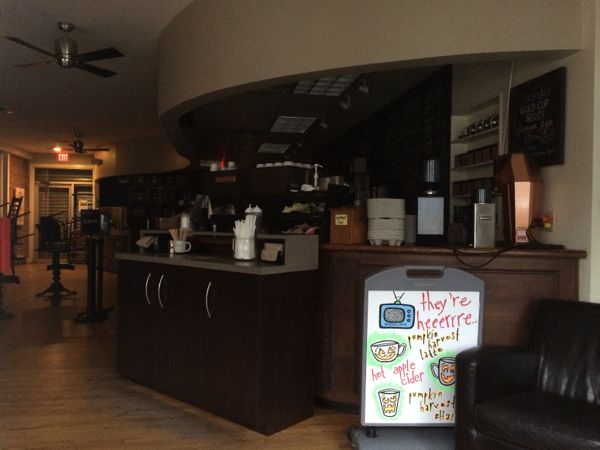 A photo taken through the window at Fazenda Coffee Roasters, 3710 Washington St., on Monday, Nov. 17, 2014.