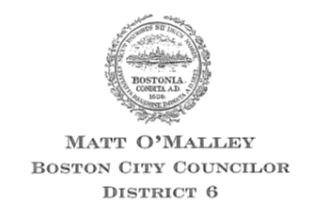 Letterhead of Boston City Councilor Matt O'Malley