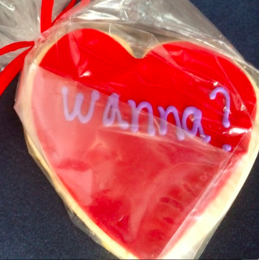 Must be February — Ula Cafe has started making their Valentine's Day cookies. My favorites are the ones like this with PG-13 messages.