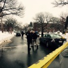 Scene of fatal shooting at 891 Centre St., Wednesday, Feb. 11, 2105.