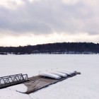 Jamaica Pond — Still frozen on Saturday, March 21, 2015.