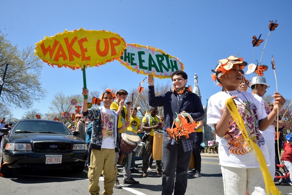 A scene from the South Street Parade at Wake Up The Earth 2015
