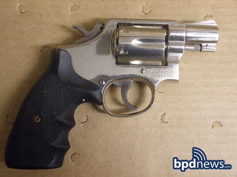 A .38 special recovered by police after a chase of three Boston teens.