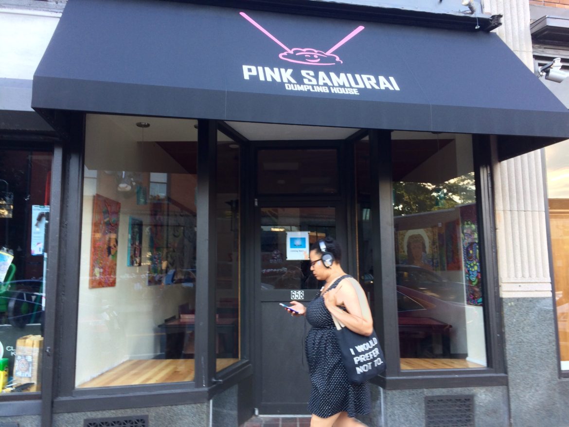 Pink Samurai Dumpling House, 658 Centre St., poised to open soon. Photo taken Wednesday, Aug. 3, 2016.