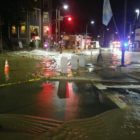 Water main break at Canary Square, Friday, Sept. 9, 2016.