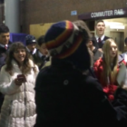 Screen shot from video of Latter-Day Saints carolers